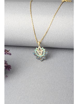 By Barun Lotus Yaşam Çiceği Kolye 925 Ayar Gümüş Kolye