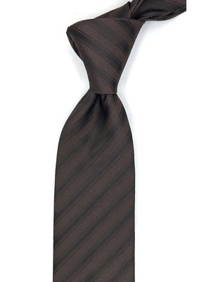 Kravatkolik Sampolo Style Kahverengi Italyan Ipek Kravat İK2127