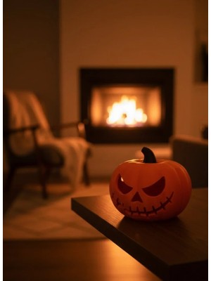 Argesco Mühendislik 23×15 cm Korku Temalı Balkabağı Biblo Dekoratif Ev Ofis Süs Eşyası