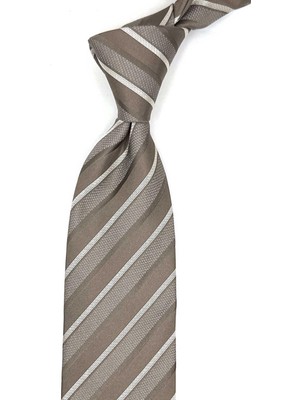 Kravatkolik Furiani Style Bej Italyan Ipek Kravat İK2188