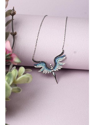 By Barun Mikail Meleği Gümüş Kolye 925 Ayar Zirkon Taşlı Kolye