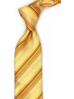 Kravatkolik Soveria Style Sarı Italyan Ipek Kravat İK2151