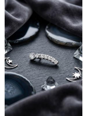 Stainless Steel Cerrahi Çelik Silver Tragus & Helix Piercing