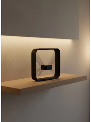 Argesco Mühendislik Askılı Kare Mumluk Duvar Dekoru Loş Salon ve Modern Mekanlar