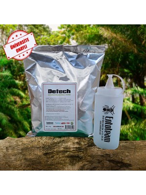 Detech - Doğal Diatom toprağı Tahta kurusu, Bit ve Parazit Tozu 1 kg + Püskürtücü / (Zehirsizdir)