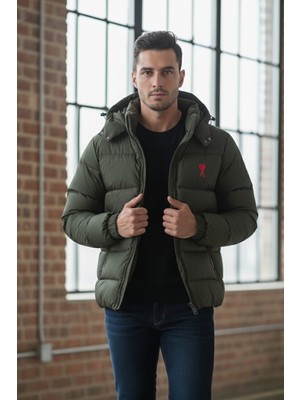 Ami Paris  Kapuşonlu Şişme Mont