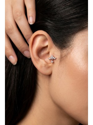 Stainless Steel Cerrahi Çelik Silver Tragus & Helix Piercing