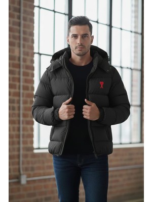 Ami Paris  Kapuşonlu Şişme Mont