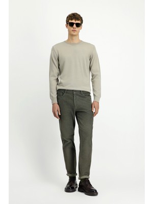 Kiğılı 6 Drop Regular Fit Standart Kesim Likralı Kadife Pantolon