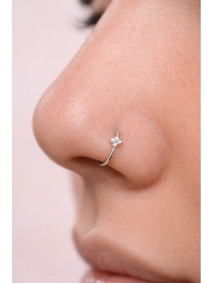 Sacce Scarves & Accessories 925 Ayar Mini Kutup Yıldızı Hızma Halka Model