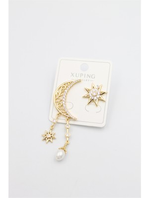 Royaleks Ay Yıldız Küpe - Altın