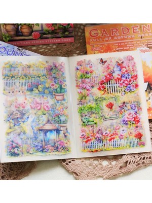 Kolbi Craft 2 Sayfa 12 Adet Şeffaf Çiçek Bahçe Sticker Bullet Journal Scrapbook Laptop Ajanda Planlayıcı