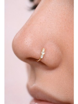 Sacce Scarves & Accessories Gold Renkli 925 Ayar Taşlı Halka Hızma