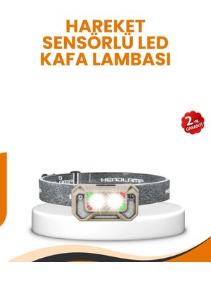 Argesco Mühendislik Uzun Menzilli Sensörlü LED Kafa Lambası Kamp ve Yürüyüş