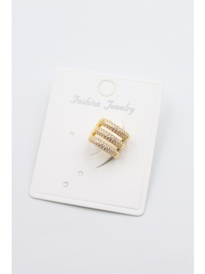 Royaleks Taşlı Kıkırdak Küpe - Altın