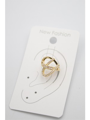 Royaleks Taşlı Kıkırdak Küpe - Altın