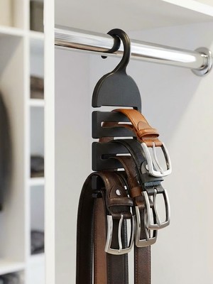 Pratik Gardırop Düzenleyici - Kemer, Kravat ve Eşarp Için Yer Tasarruflu Askı