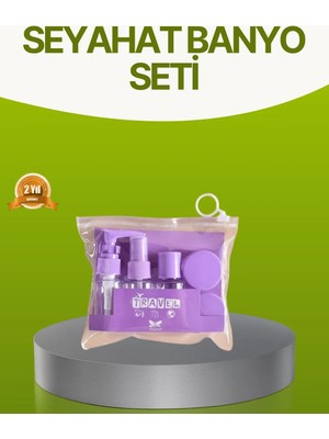 Argesco Mühendislik Seyahat Banyo Seti 5 Parça Şeffaf Taşıma Çantalı 30 ml