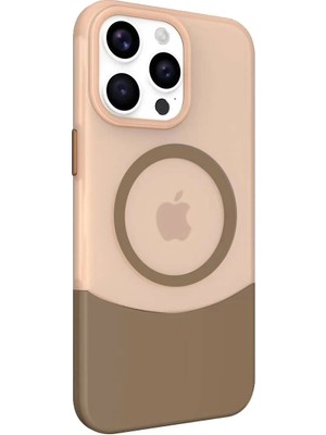 MK Beykoz Joko Iphone 15 Pro Pc Suit Magsafe Kapak - Kahverengi