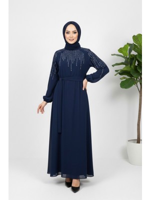 Hiramir Lunara Işıltılı Kadın Astarlı Şifon Abiye Elbise YZ2508