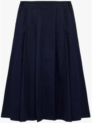 Koton Midi Poplin Lacivert Kadın Etek 6SAK70032EW