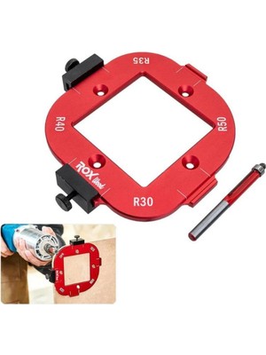 PremiumPort Açılı Köşe Yönlendirici Freze Şablonu, Alüminyum, Dayanıklı, Hassas, Çok Yönlü