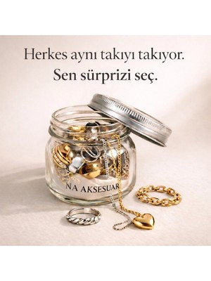 Sürpriz Takı Kavanozu 7’li Özel Çelik Set Gold&gümüş