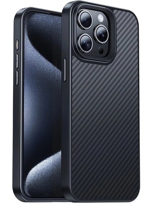 Najmaddin Hoco iPhone 15 Pro As7 Kevlar Kılıf Manyetik Magsafeli Telefon KILIFI-(5775)