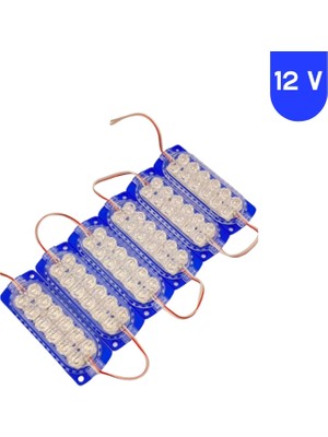 Powerr Led Aydınlatma 10 Adet 12 Volt 2.4 Watt 12 Smd Ledli Sabit Mavi Modül
