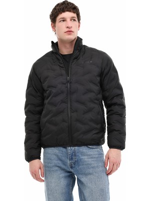 Jack & Jones Jcowın Quılted Collar Jac Siyah Erkek Mont