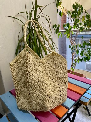 Rabika Lale Model Hasır Çanta