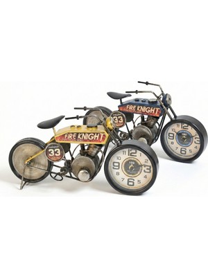 Bsre Masaüstü Saati - Yarış Motoru Figürlü