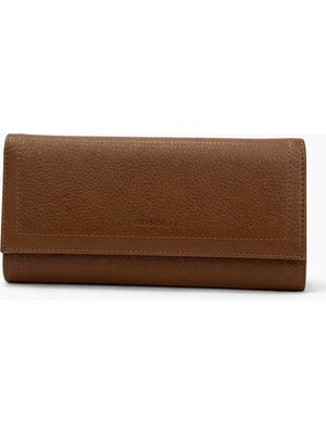 Grande Hakiki Deri Kadın Cüzdan Taba 2666