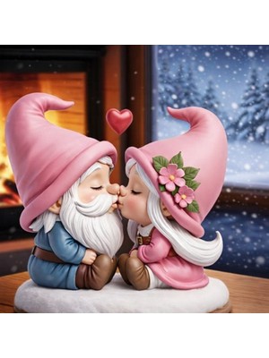 Wammolds Öpüşen Sevgili Gnomlar Silikon Kalıp