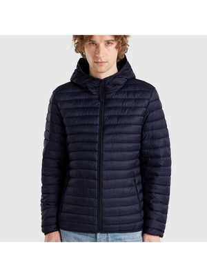 United Colors Of Benetton Lacivert Erkek Erk_regular Fit Kapüşonlu Puffer Mont Model Kodu: ( 2TWDUN06ILACIVERT)
