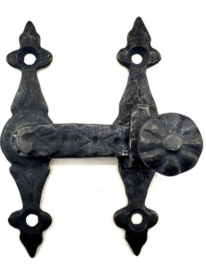 Eco Lounge Antika Tarz Dekoratif Pirinç Kapı, Pencere Mandalı - 82X65 Mm, Oksit