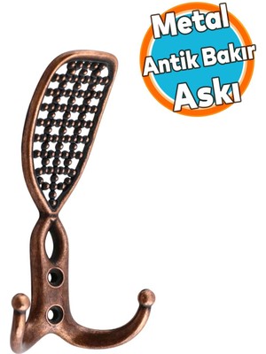 Nzb Metal Askısı Mobilya Vestiyer Duvar Dolap Elbise Kıyafet Askılığı Askılık Antik Bakır