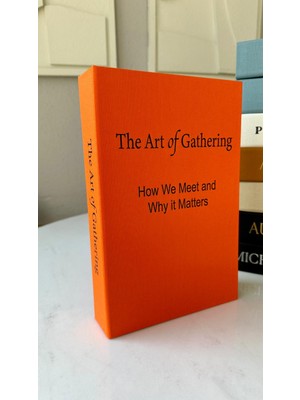 Rawliving Kumaş Kaplı Turuncu The Art Of Dekoratif Kitap Kutu