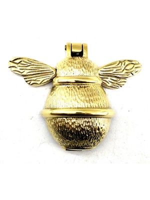 Eco Lounge Antika Tarz Dekoratif Pirinç Arı Kapı Tokmağı, Taktak - KÜÇÜK,123X150MM, Sarı