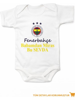 Bishop Taraftar Fenerbahçe Babamdan Miras Bu Sevda Yazılı %100 Pamuklu Bebek Zıbın Body