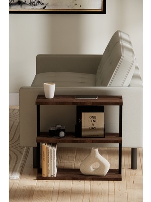 Solto Home SC3-12 Modern Metal Yan Sehpa | 3 Raflı Koltuk Yanı Sehpa, Minimalist Çok Amaçlı Raf