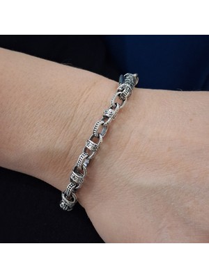 Bir Gümüş Aşkı Yeni Model Gümüş Erkek Bileklik