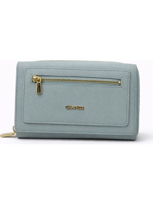 Grande Hakiki Deri Kadın Cüzdan Mint 2715