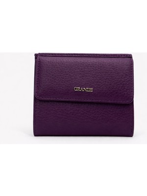 Louisiana Polo Grande Hakiki Deri Kadın Cüzdan Mürdüm 2765