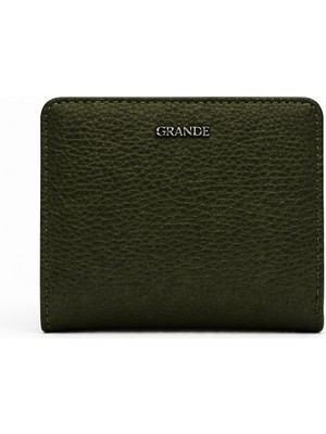 Grande Hakiki Deri Kadın Cüzdan Yeşil 2830