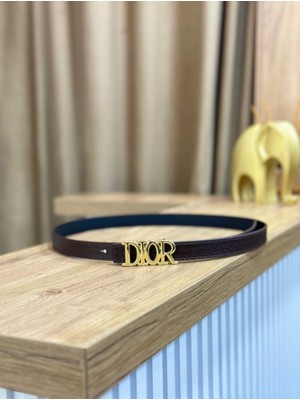 Erdesign Kadın Acı Kahve Gold Detaylı Kemer