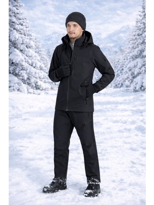Vatan Tekstil Içi Polarlı Kışlık Ithal Softshell Rüzgar Geçirmez Su Itici Kumaş Erkek Pantolon