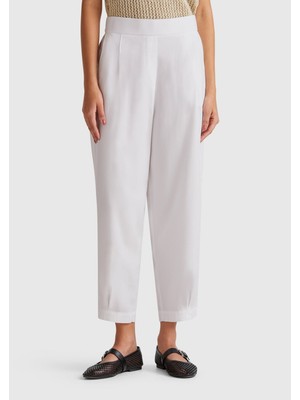 United Colors Of Benetton Beyaz Kadın / Kız KDN_%100 Liyosel Beli Lastikli Balon Fit Pantolon Model Kodu: ( 4T91DF08L101)