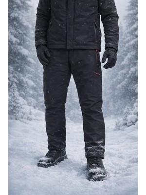 Vatan Tekstil Içi Polarlı Kışlık Ithal Softshell Rüzgar Geçirmez Su Itici Kumaş Erkek Pantolon