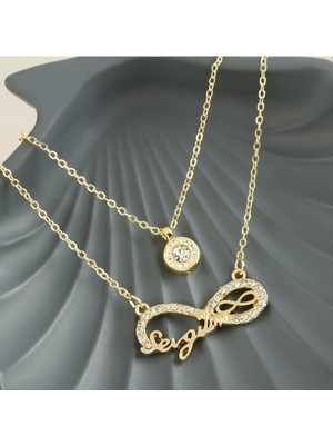 Sonsuzluk Sevgilim Yazılı Yeni Sezon Ikili Kolye